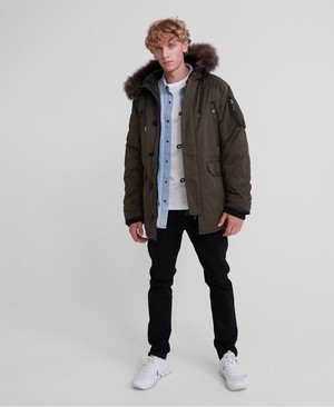 Superdry Parka Férfi Kabát Olivazöld | BSLFM9524